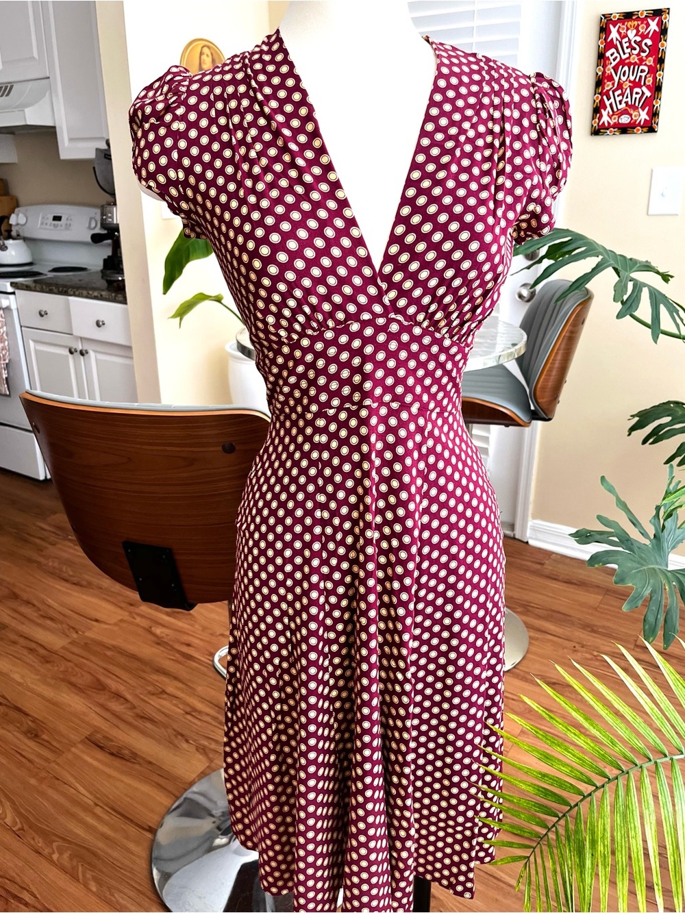 EUC Trashy Diva Wine Dots Dress
